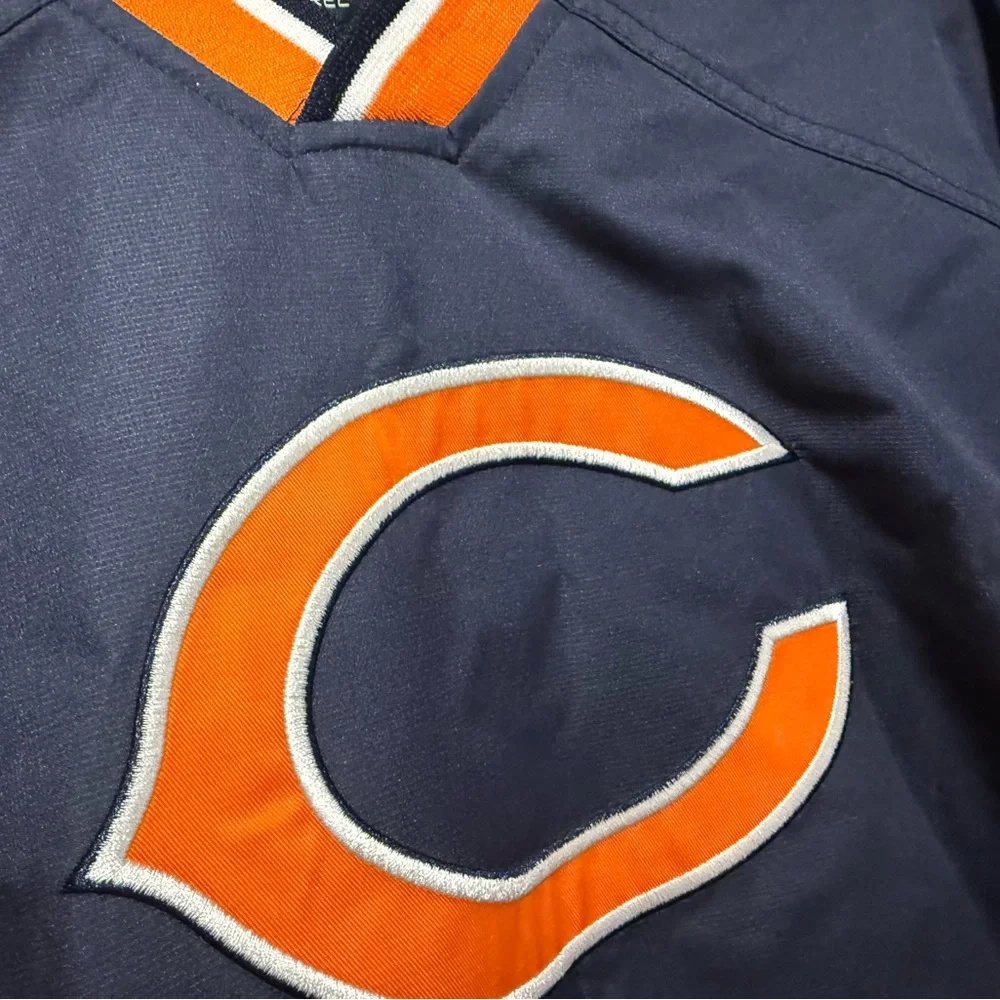 Chicago Bears Pullover Jacket Mens S VNeck Lined Side Zip Embroidered colorblock - Picture 3 of 15